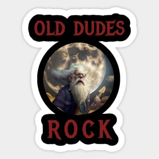 Old Dudes Rock Sticker